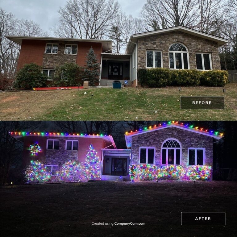 Professional Christmas Light Installation in Asheville